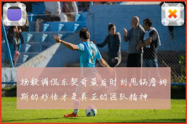 杨毅调侃东契奇最后时刻甩锅詹姆斯的妙传才是真正的团队精神